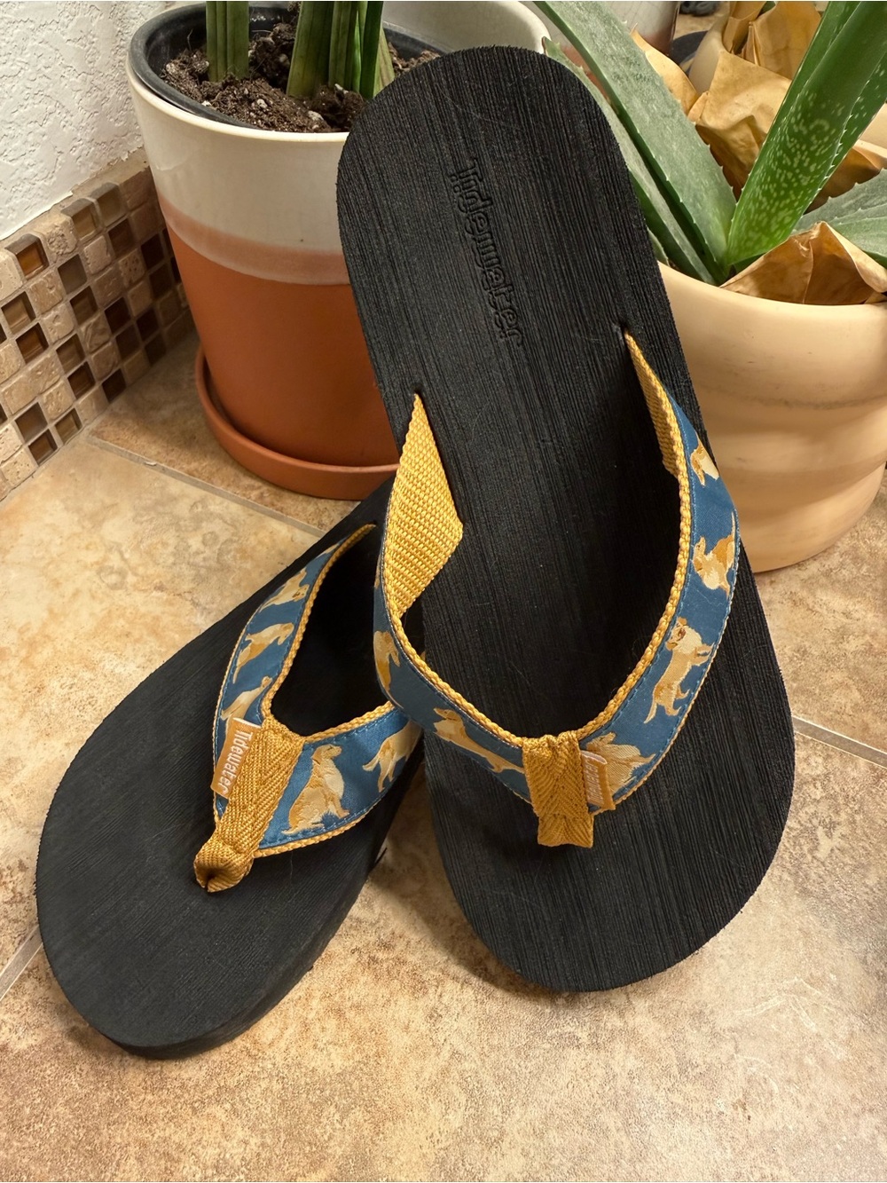 Golden Retriever Flip Flops